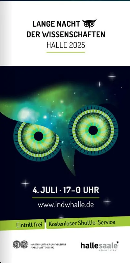 Visual zur Langen Nacht der Wissenschaften 2025 in Halle